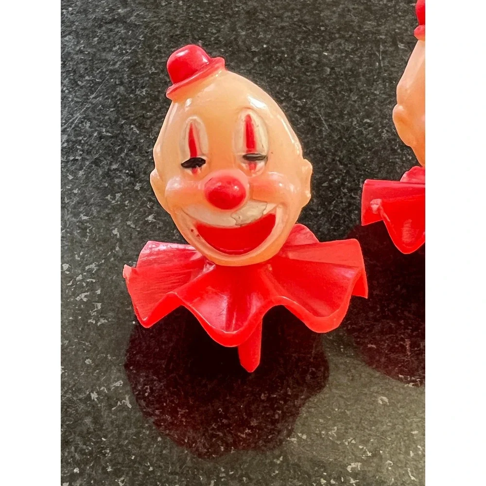 Vintage Wilton‎ Derby Clown Cake Toppers / Cupcake Picks Party Decorations